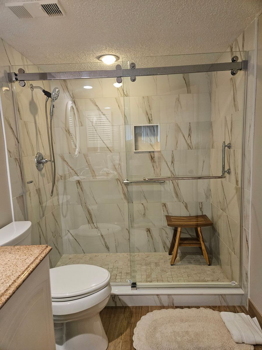 Garden tub conversion to walk-in shower remodel, St. Augustine FL
